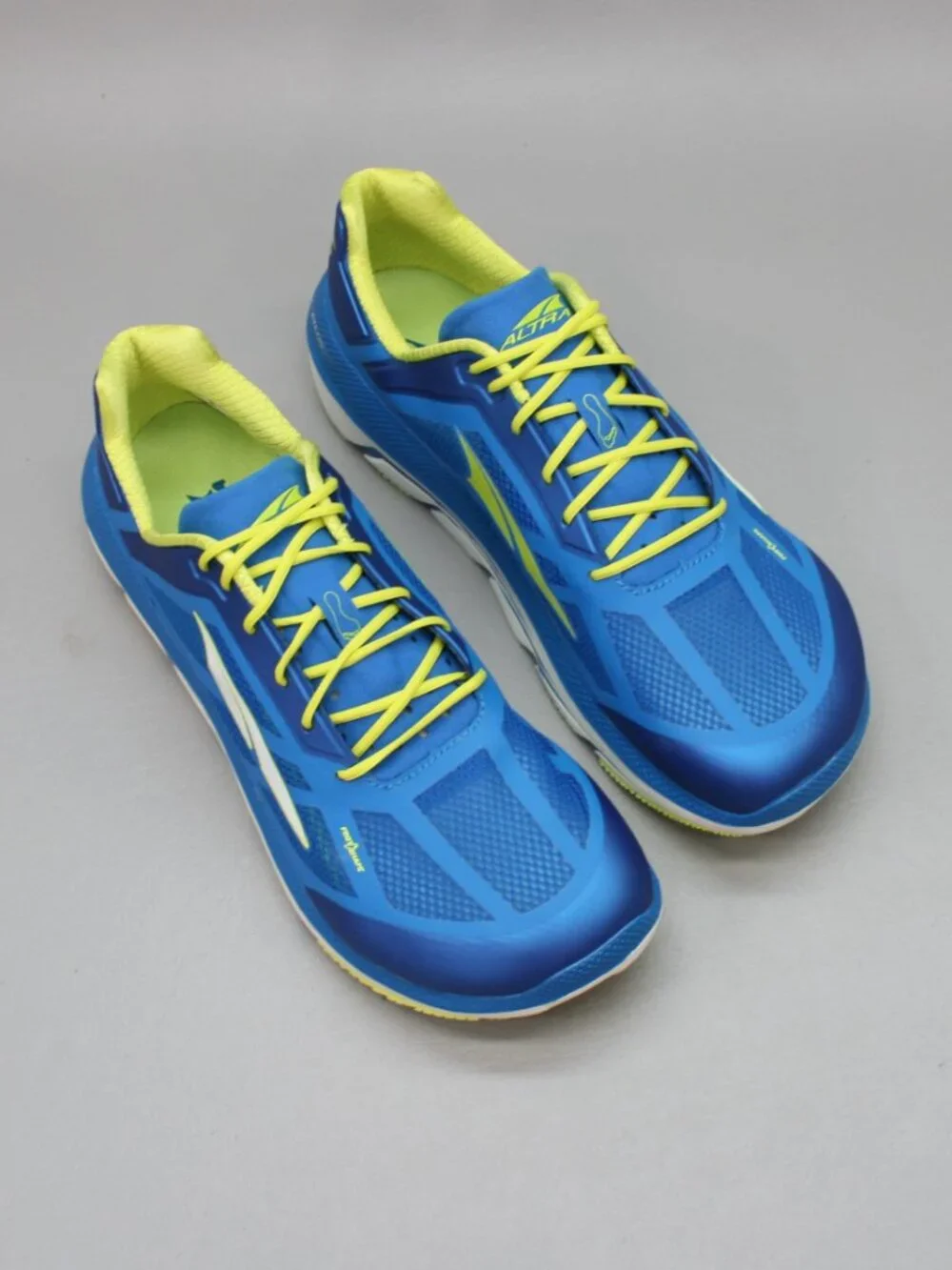 Altra Men's 11.5 Duo Blue Yellow Road Running Zero Drop Shoes Sneakers AFM1838F